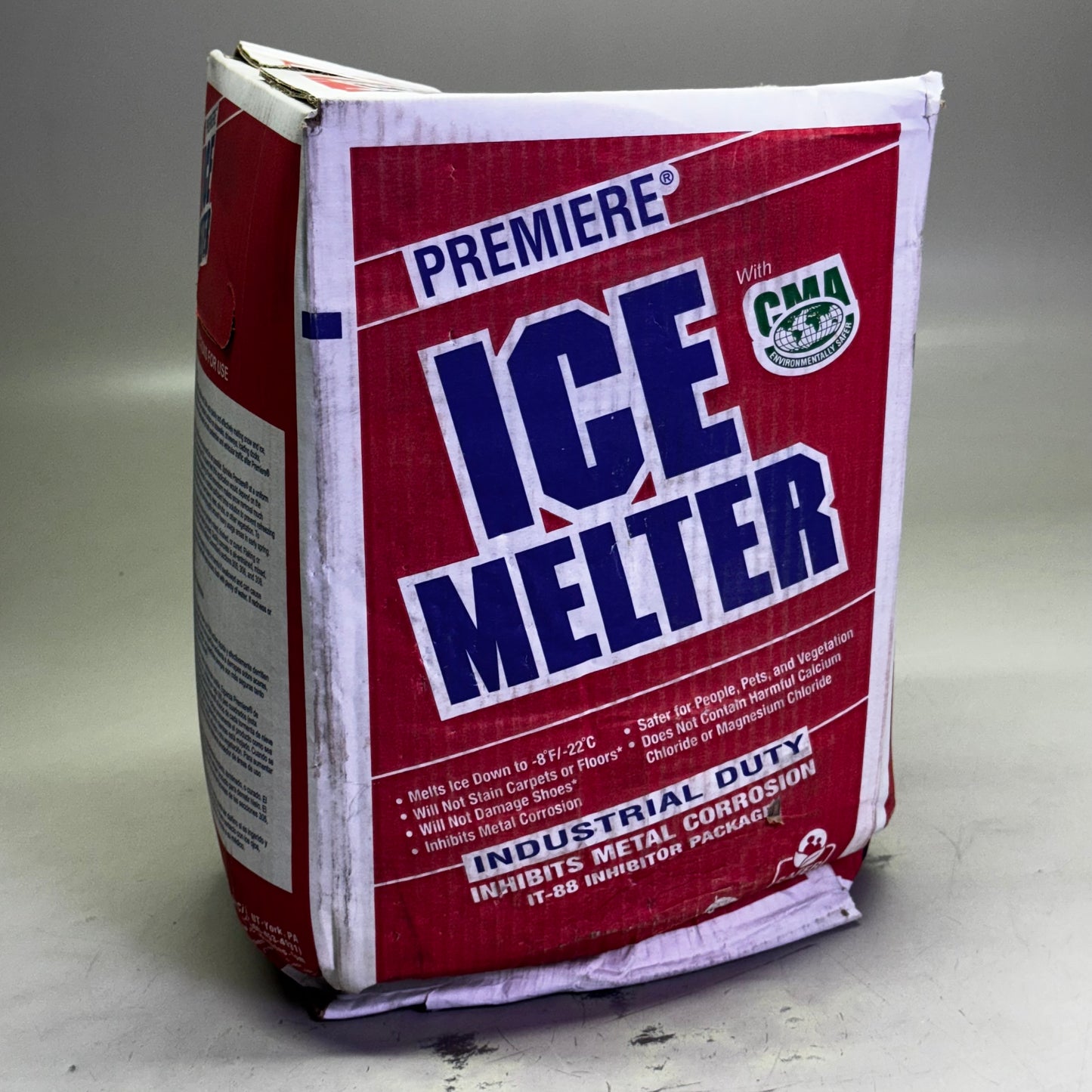 ICE MELTER Carton Ice Melt, Granular -8 Degrees F, Blue 50 Lbs Blue 4W973 (New Other, Distressed Box)