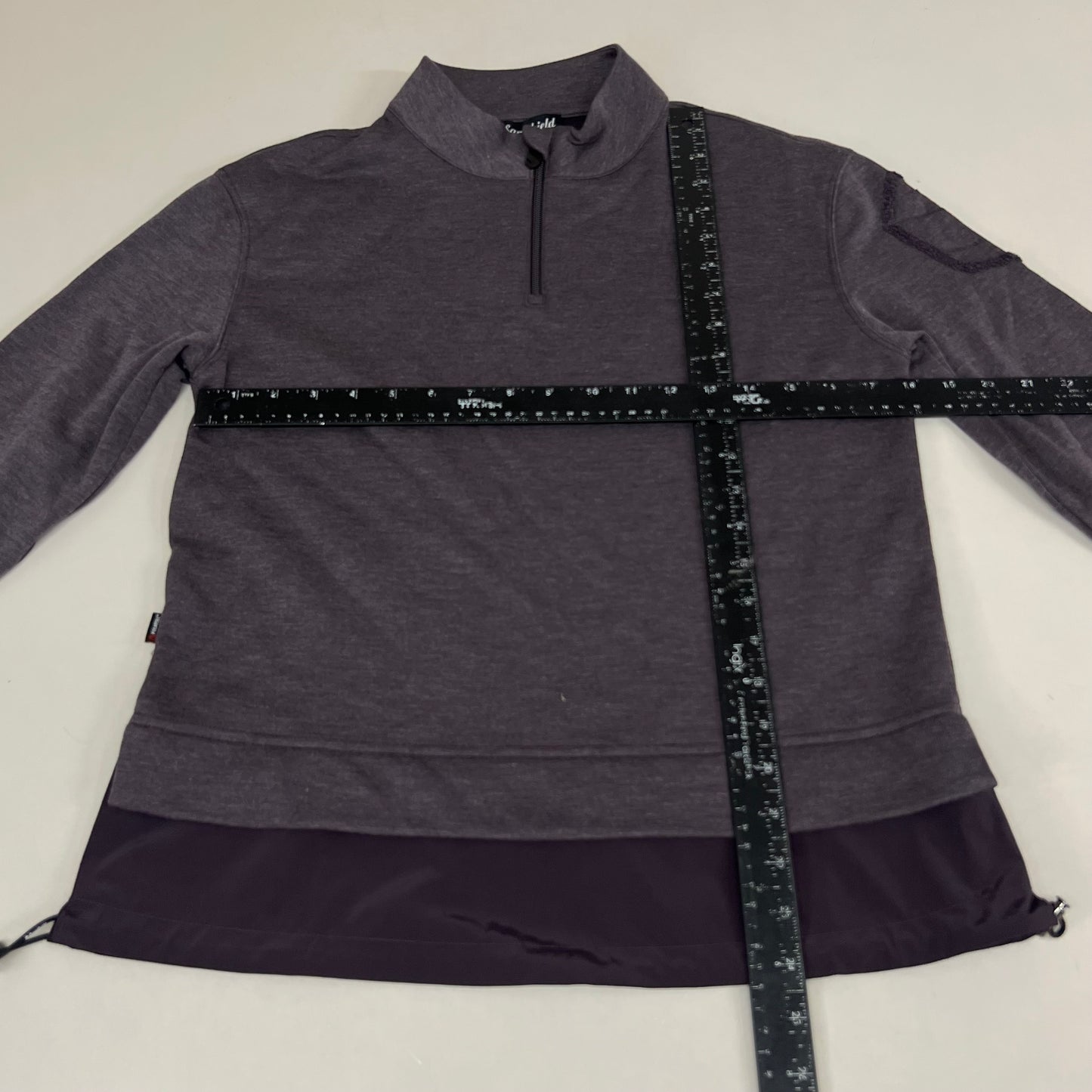 SAMSHIELD Luna Equestrian 1/4 Zip Pullover Women's Sz S Aubergine