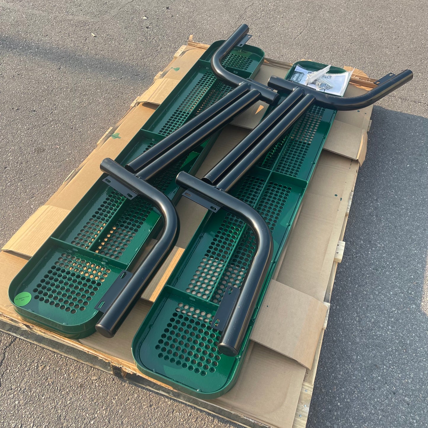 ULTRASITE (2 PACK) Heavy Duty in Ground Park Benches 6' Green