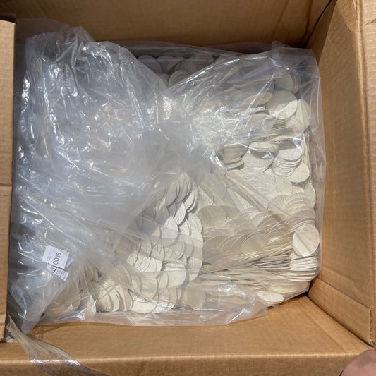 ZA@ Pallet of B&B CAP LINERS Medical Bottle Lids and Cap Liners, White & Silver (New)