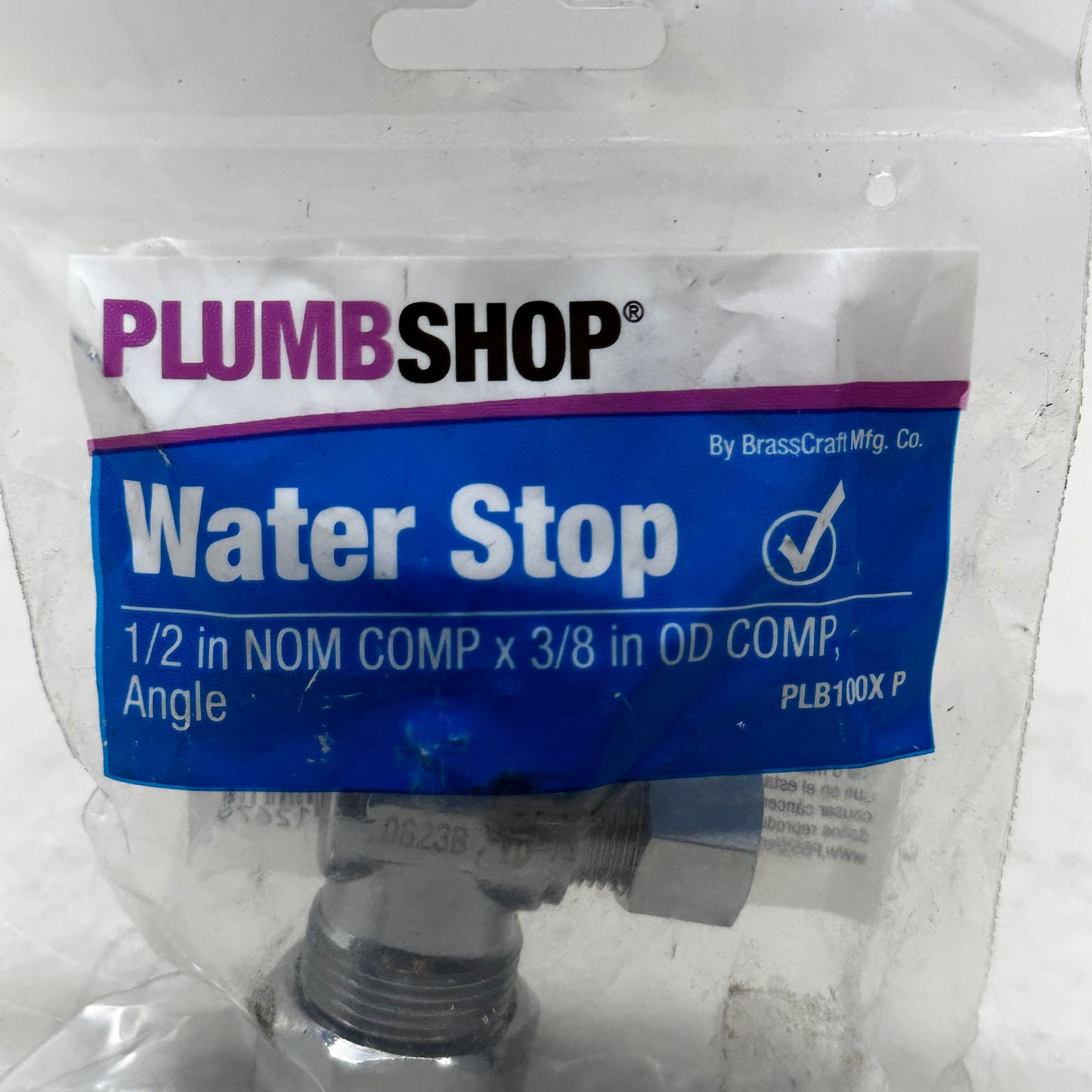 PLUMBSHOP Water Stop 1/2 in. Nom Comp x 3/8 in. OD Comp PLB100X P