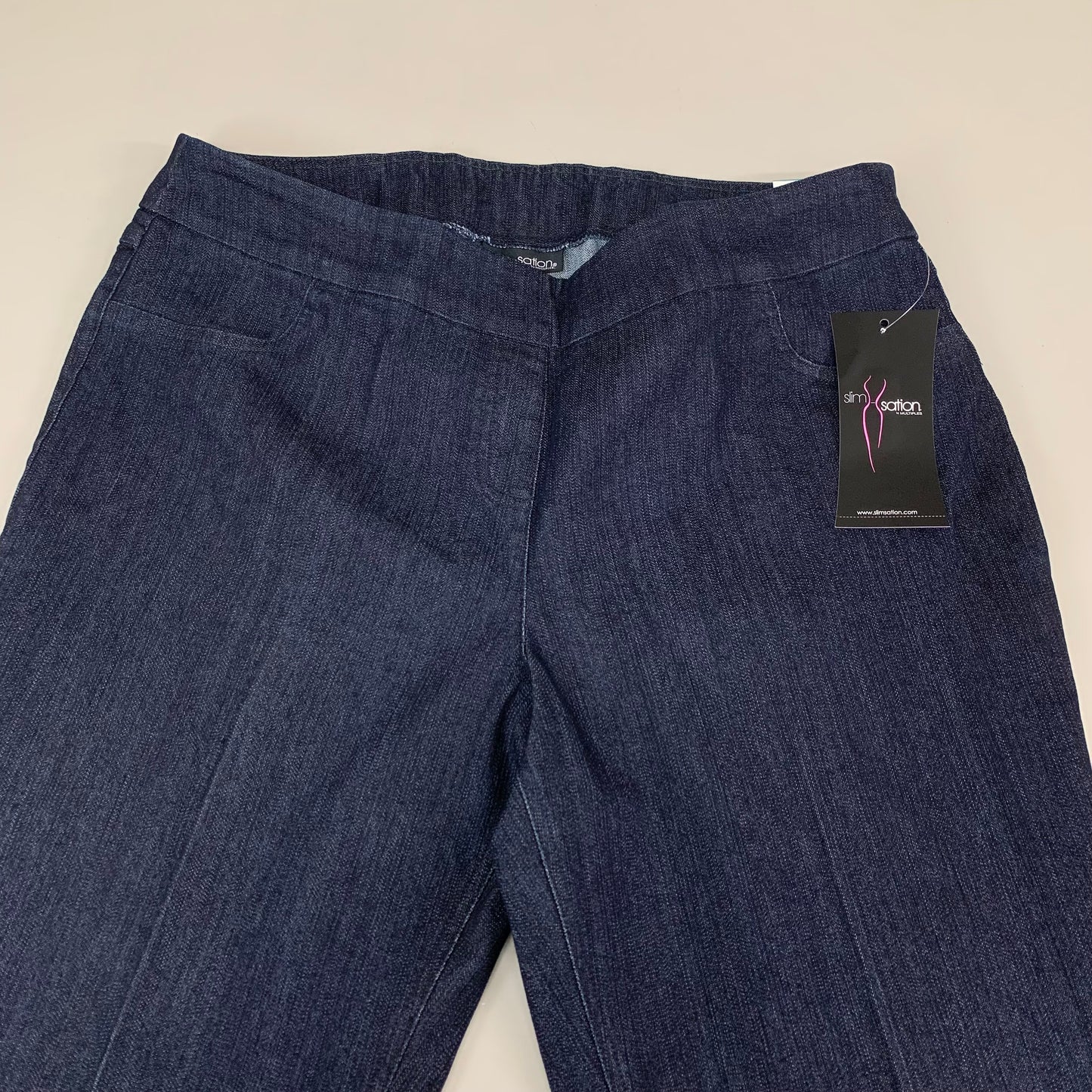 MULTIPLES Narrow Leg Pants Petite Women's Sz 16 Denim M2623P