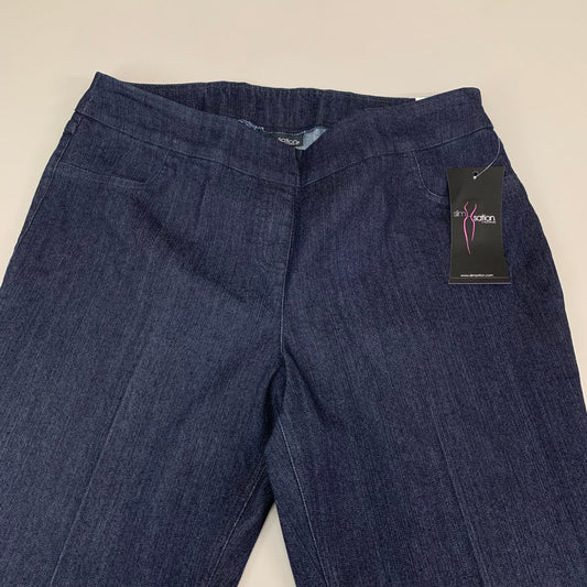 MULTIPLES Narrow Leg Pants Petite Women's Sz 16 Denim M2623P