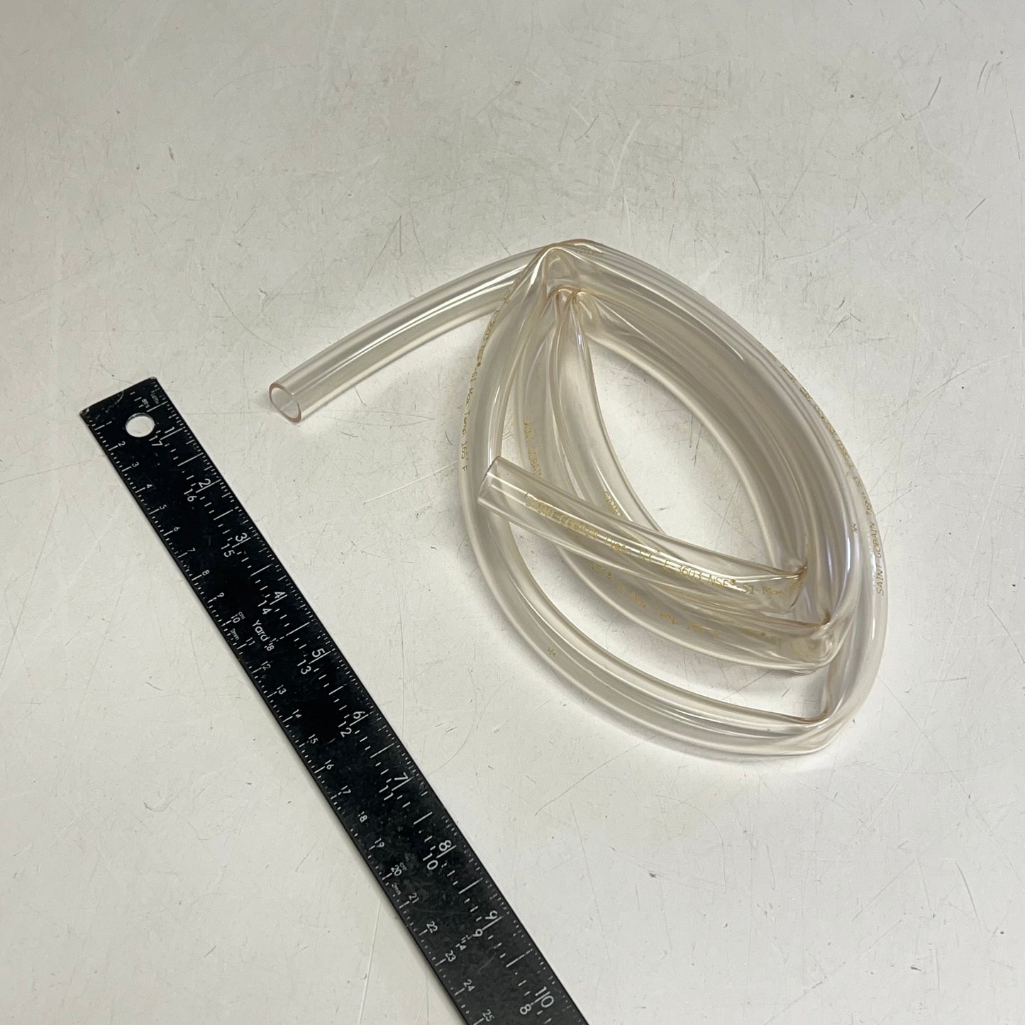 SAINT GOBAIN Tygon Flexible Laboratory Tubing 1/2"I.D. 5/8"O.D. 5' Clear E-36|03