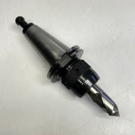 CAT 50 SS Tool Holder W/ Collet Chuck & Drill Bit ~ 1-1/4" 3.375 (Used)