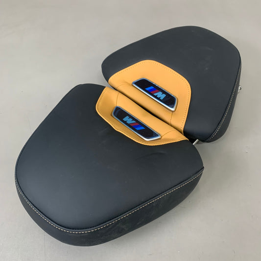 BMW (2 Pack) Leather Front Head Restraints/ Headrest BMW X3 Black/Golden Brown 5210809608907