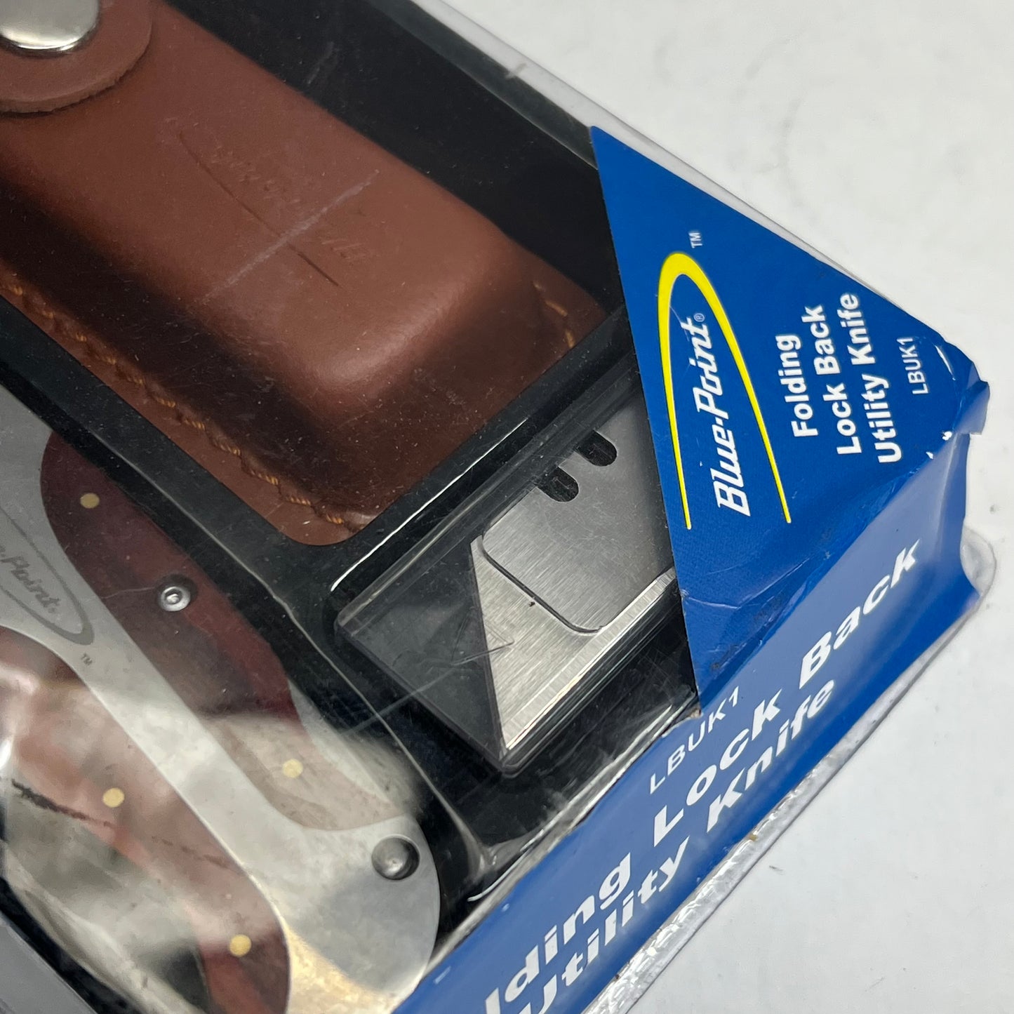 SNAP ON Blue Point Compact Folding Lock Back Utility Knife Brown/ Silver LBUK1