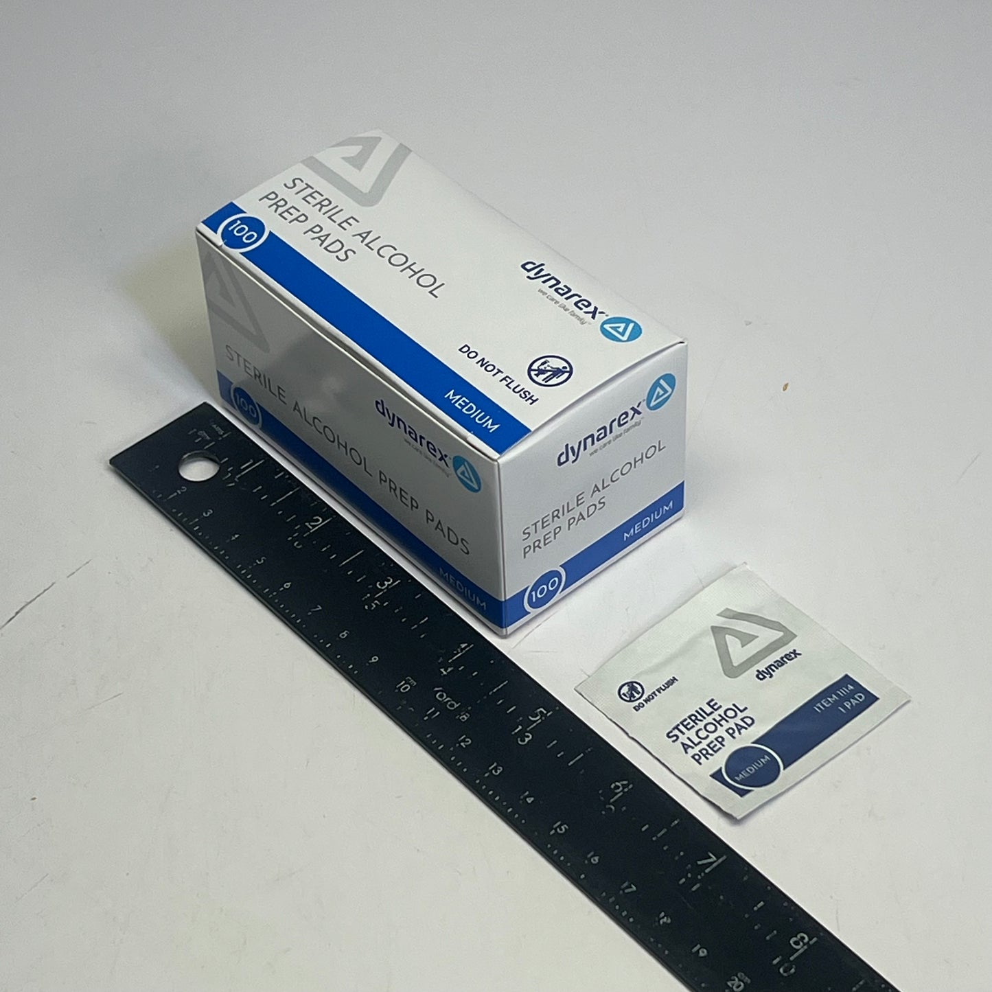 ZA@ DYNAREX (5 PACK, 100 EACH) Sterile Alcohol Prep Pads Medium White 1114 BB 03/30 N