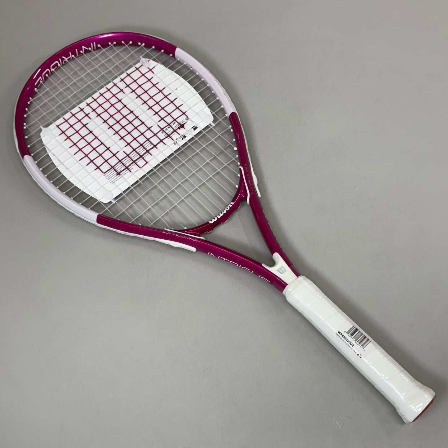 WILSON Intrigue Adult Tennis Racquet Grip 4 1/4" 113 Sq In 8.9 Oz Pink/White WR083520U2