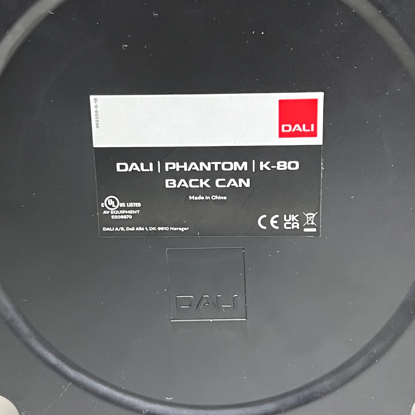 DALI PHANTOM 11.8" Black K-80 Back Can for Speaker Danish Audiophile (New)