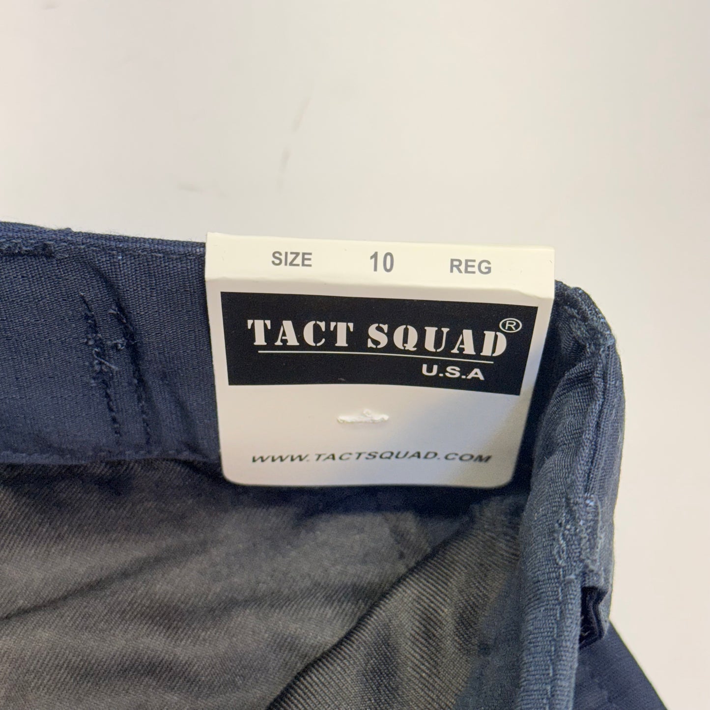 TACT SQUAD Tact Stretch Mini Ripstop Trouser Poly/Cotton Men's Sz 10 Dk Navy T7511