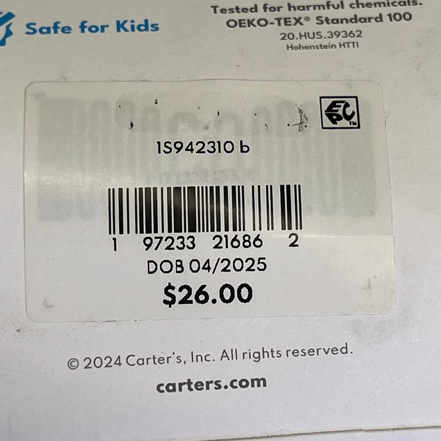 CARTERS (SET OF 3) Snap Baby Bibs Puppy Pocket Farmhouse Patterns Blue/White