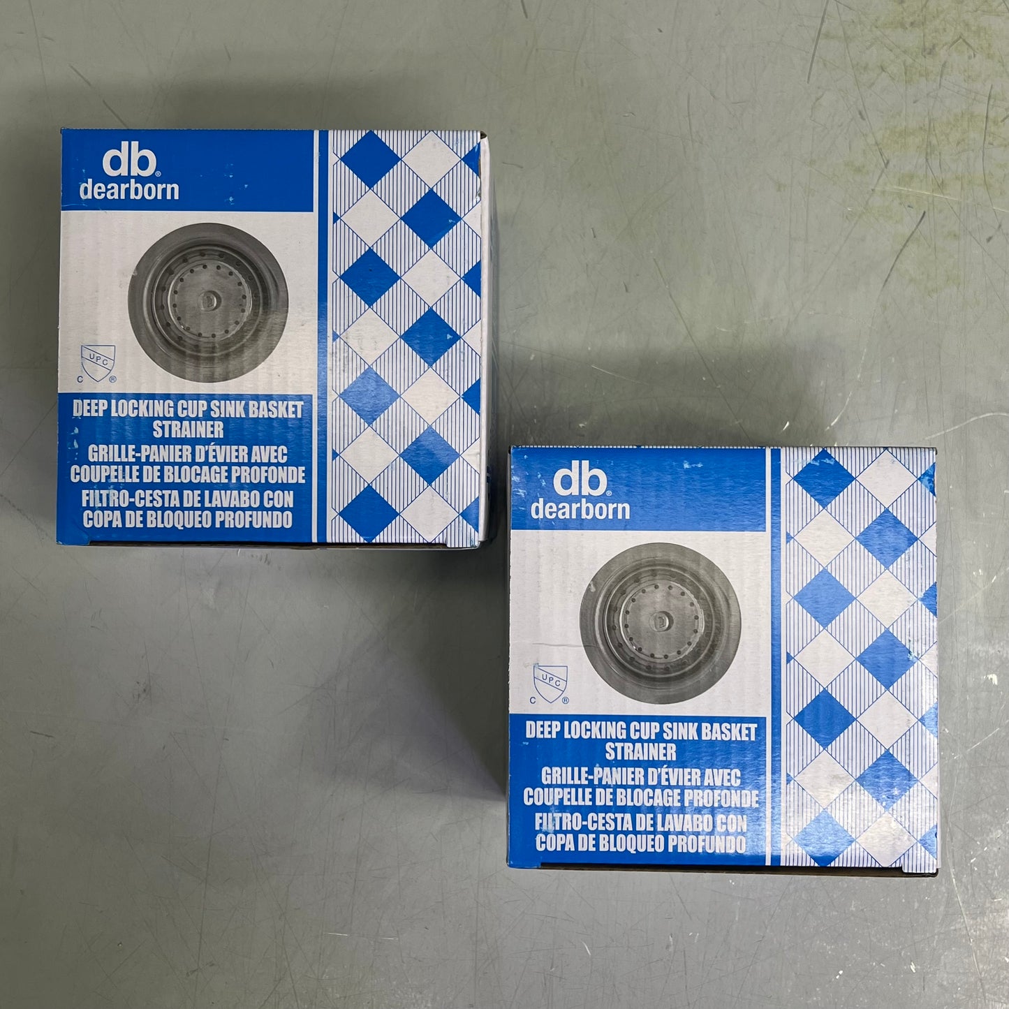 ZA@ DEARBORN (2 PACK) Deep Locking Cup Sink Basket Strainer For Deep Cast Iron Sinks NO. 18 Chrome 7011232 C