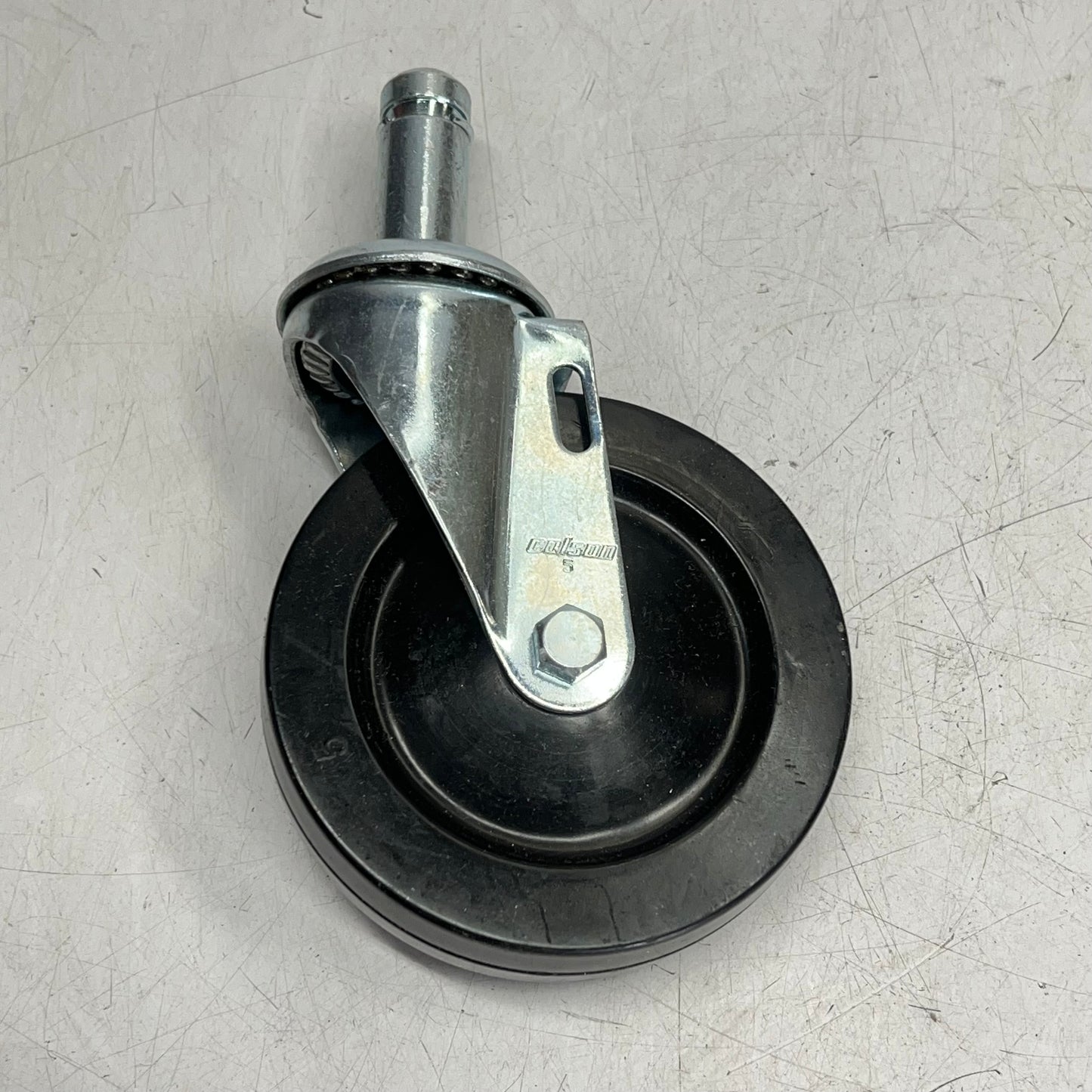 METRO (SET OF 4) Swivel Stem Casters Resilient Rubber Wheel Treads 5" 5M
