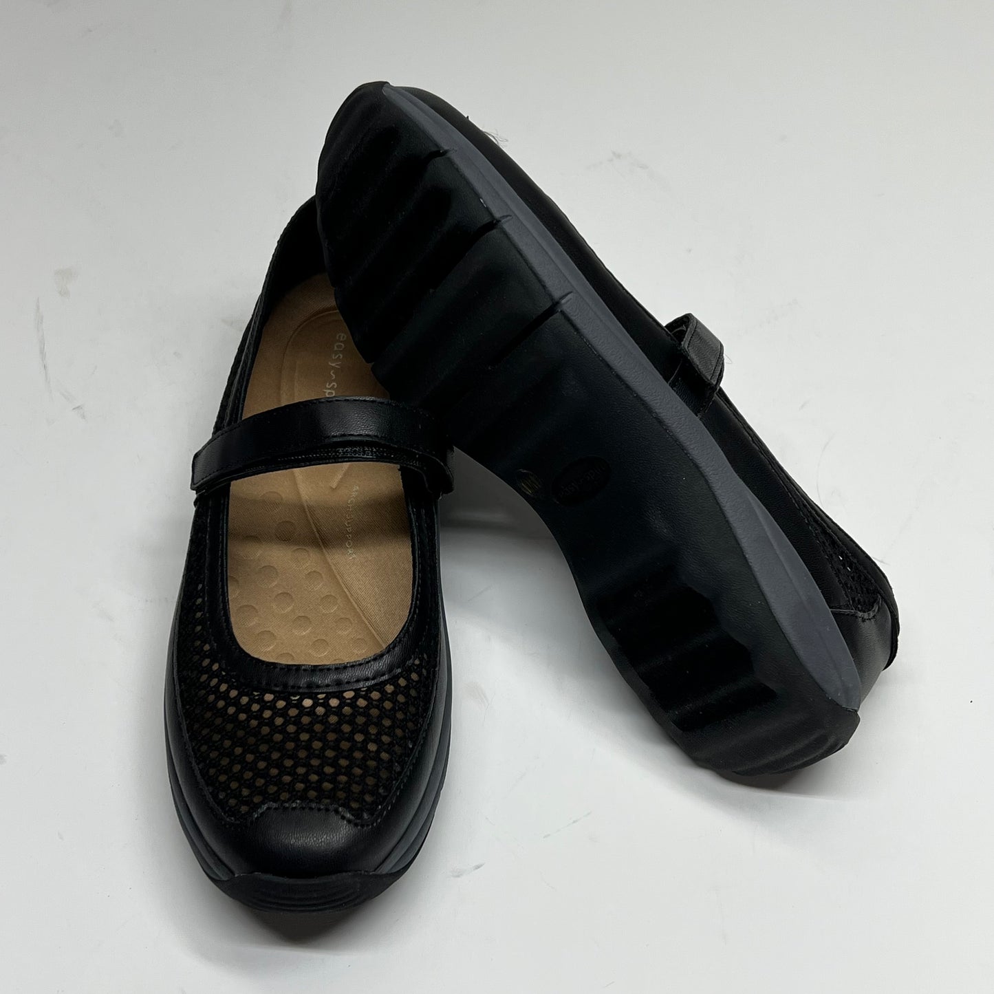 EASY SPIRIT Briana Mary Jane Mesh Walking Shoes Women's Sz 10M Black (As-is)