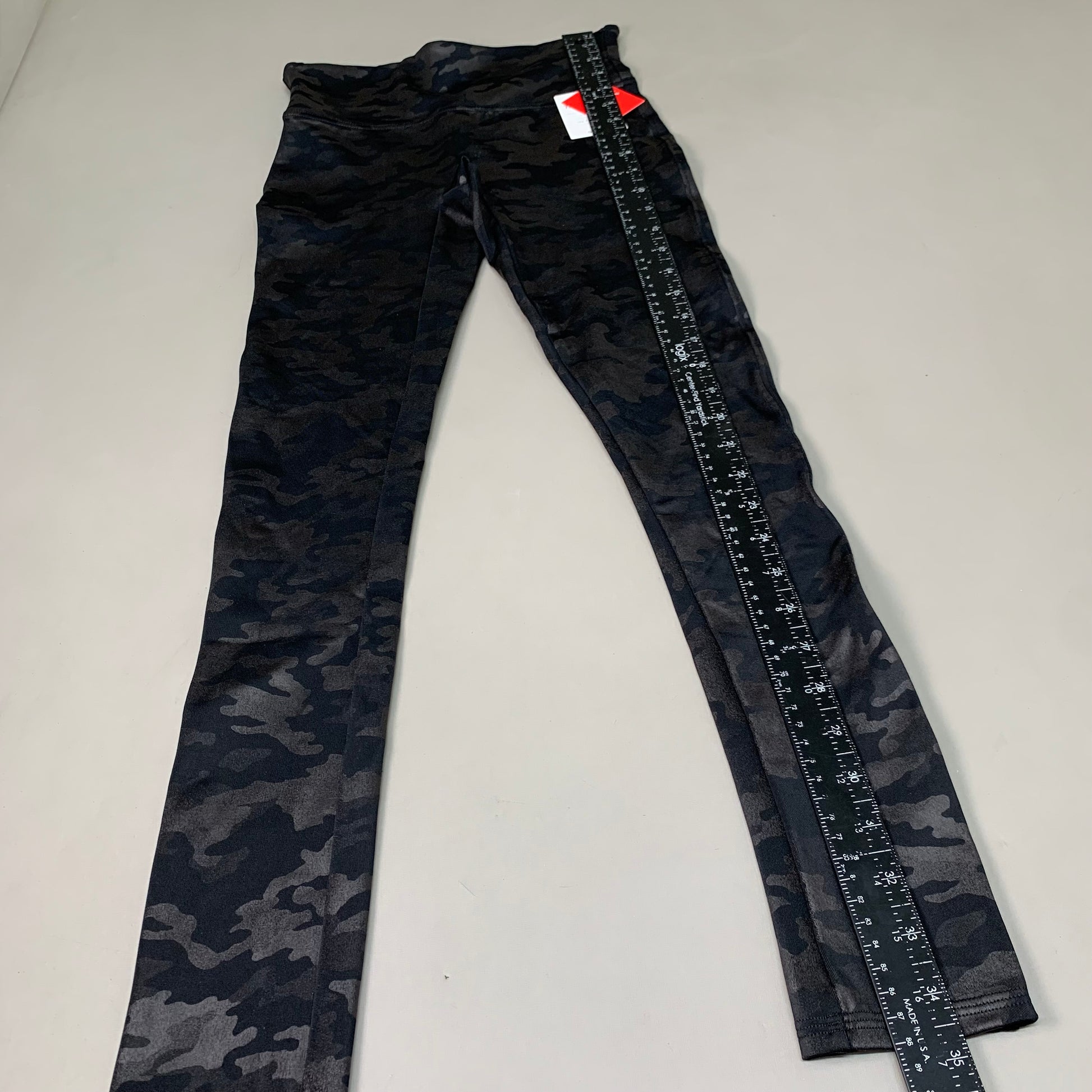 SPANX, Pants & Jumpsuits, Spanx 285 Faux Leather Black Camo Leggings  Small