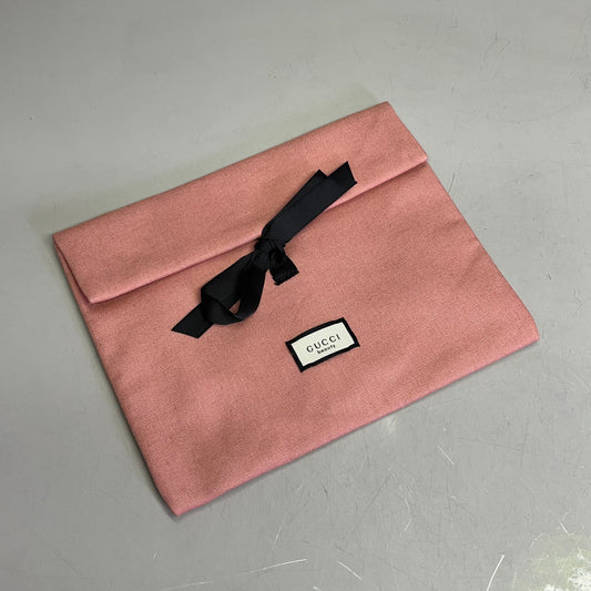 GUCCI BEAUTY Guilty Love Edition Beauty Pouchette w/ Ribbon Bow 10"x8" Pink