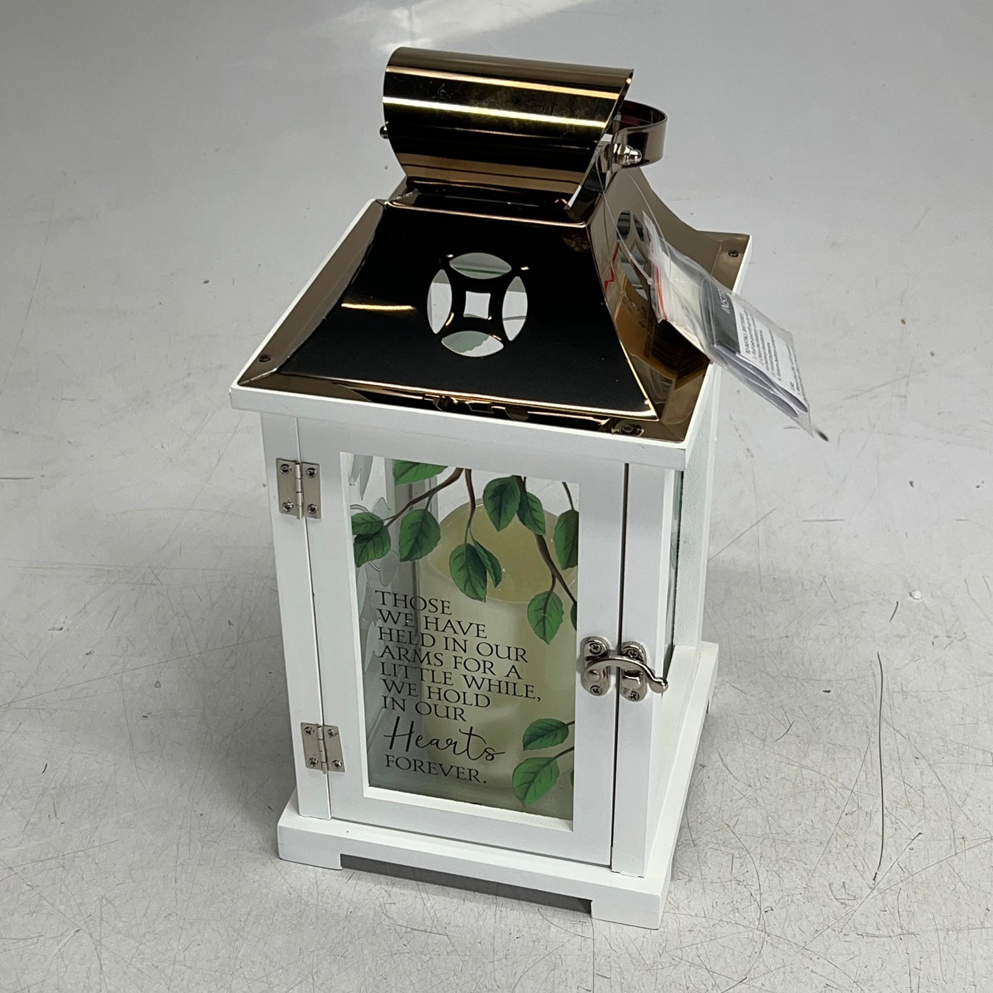 CARSON HOME ACCENTS Hearts Forever Lantern Picturesque 13.5'x5" White 57595