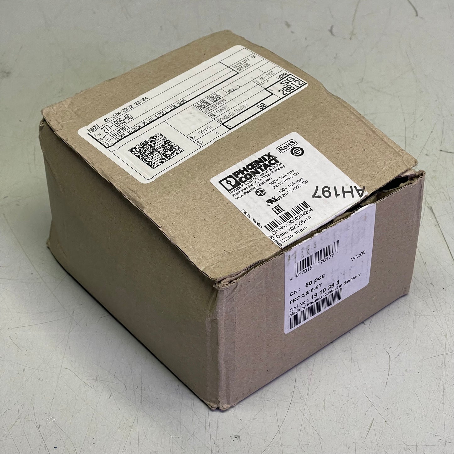 PHOENIX CONTACT (50 PACK) FKC 2,5/6-ST Pluggable Terminal Block Green 1910393