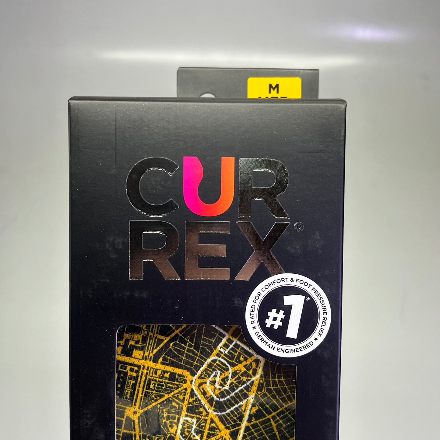 CURREX RunPro Comfort & Support Insole Mens Sz (M) 7-8.5 Black/Yellow 20123-18