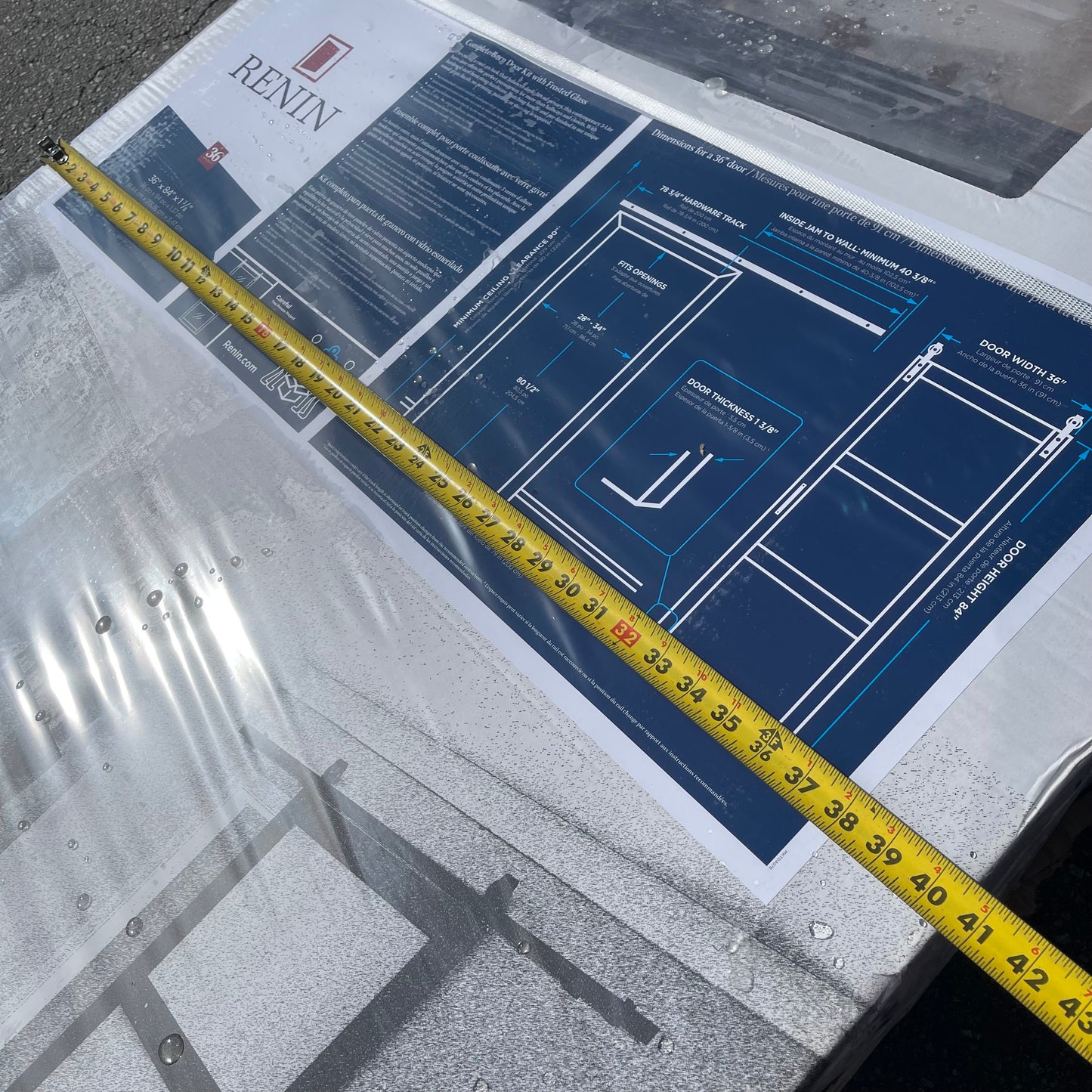 ZA@ Pallet of RENIN Hall 3-Lite Barn Door Kit BD061 (AS-IS)