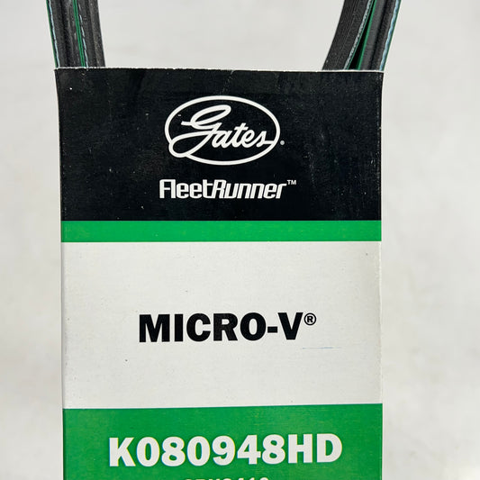 GATES Fleetrunner Micro-v Serpentine Belt  8 Rib 95-5/16"  Black K080948HD