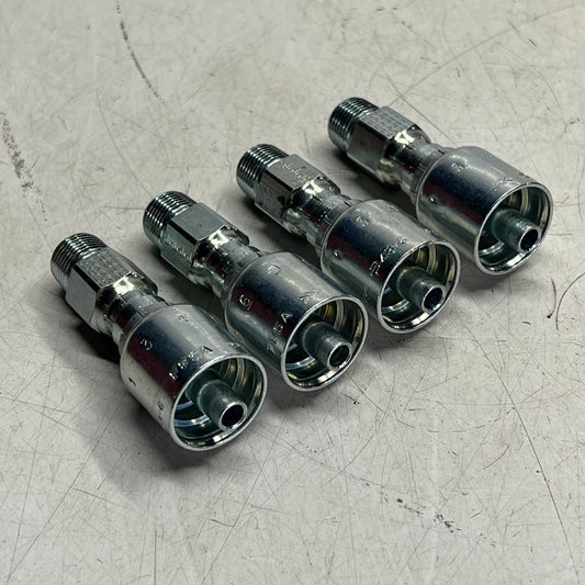 PARKER (4 PACK) Hannifin Hydraulic Hose Fitting Steel 3/8 Thread KP81354