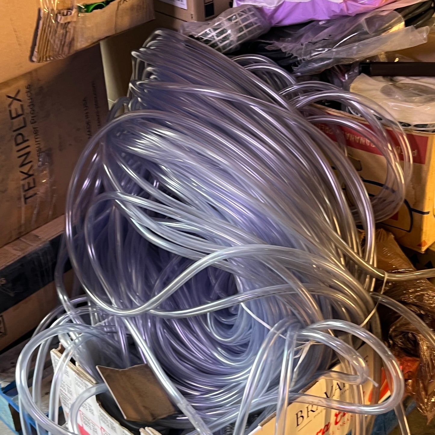 ZA@ Pallet of MIXED Underwear, Saline Irrigation Solution, Paper Bags, Biogel Latex Surgical Indicator Underglove, Plastic Hose, Etc... (AS-IS)