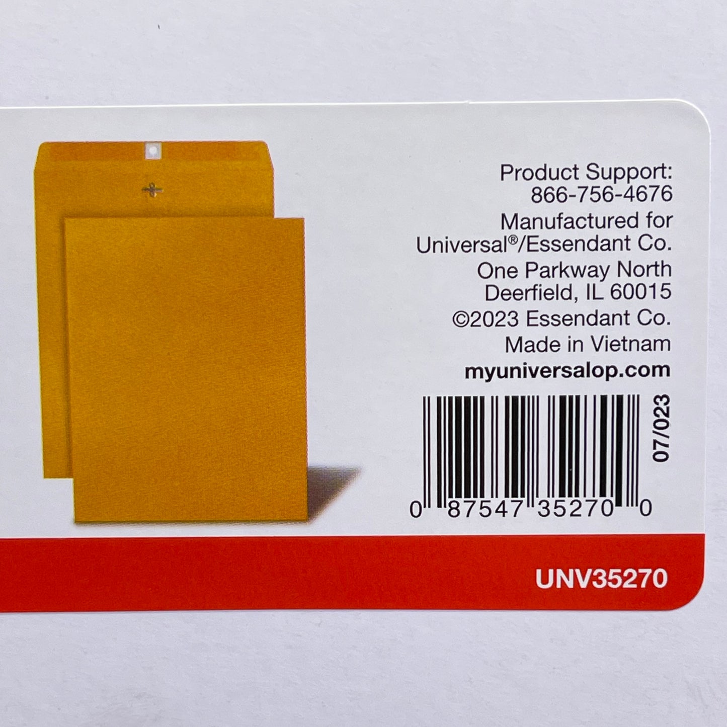 UNIVERSAL (100 PACK) #110 Kraft Clasp Envelope Clasp/Gummed Closure 12"x15.5" Brown Kraft UNV35270