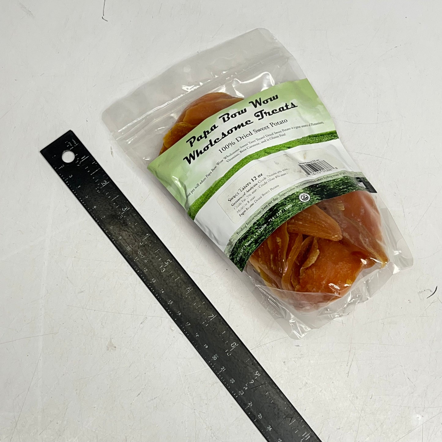 PAPA POW WOW (2 PACK) Wholesome Treats 100% Dried Sweet Taters 12 Oz BB 02/27