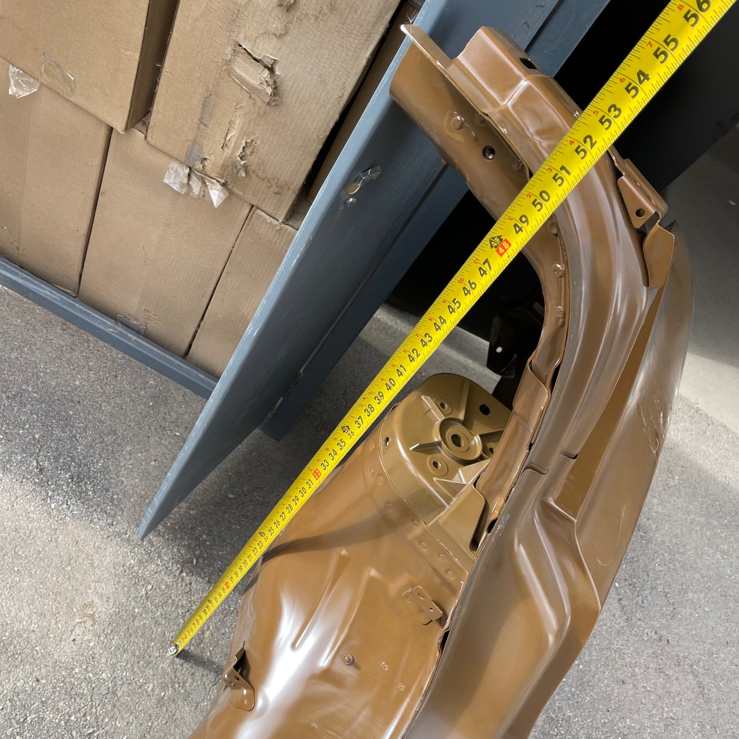 ZA@ Pallet of TESLA Model X Plaid Rear Left Complete Quarter Panel Assembly Brown 1647319-SO-A (AS-IS)