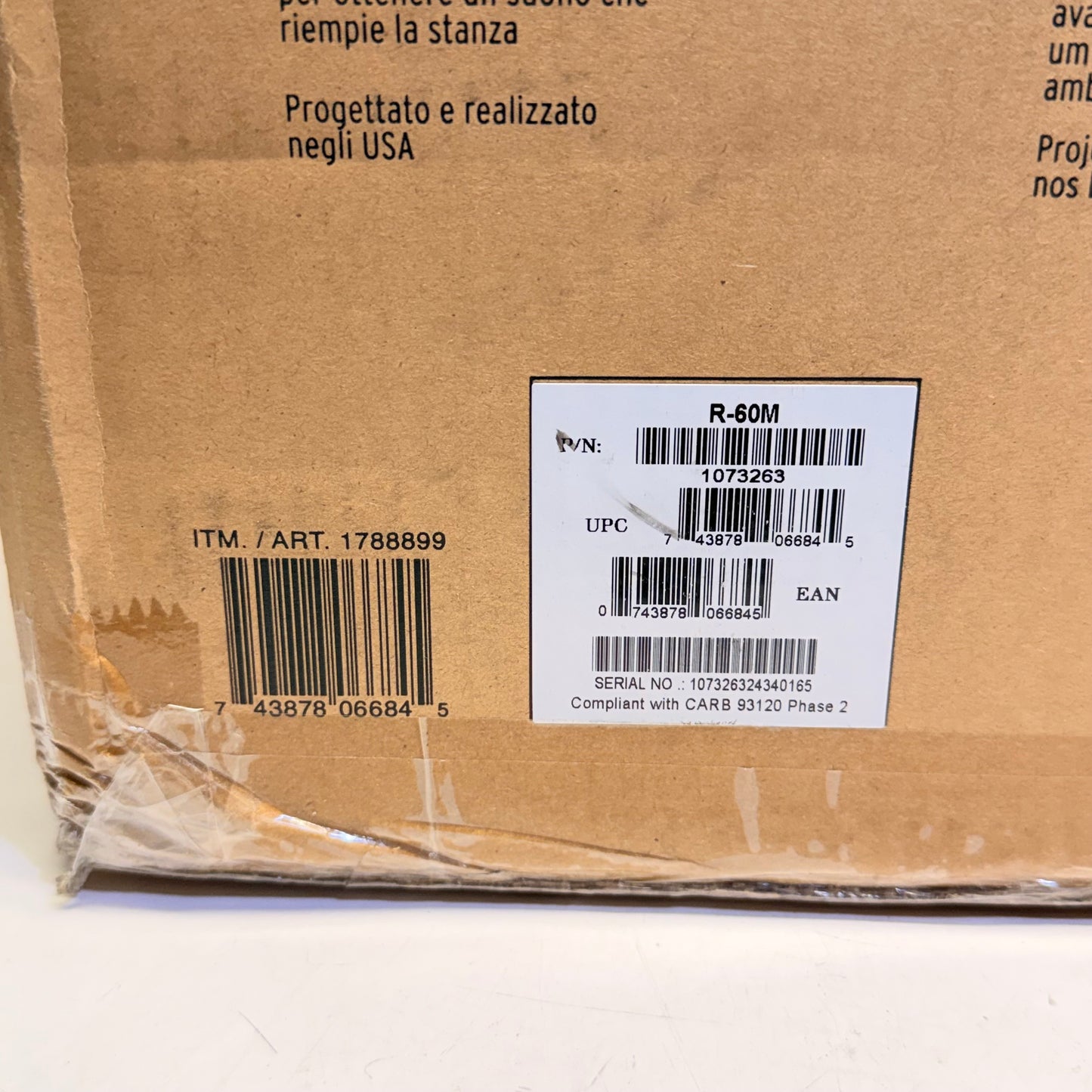 KLIPSCH R-60M Bookshelf Speakers With 6" Woofers Peak 340W Black 1073263