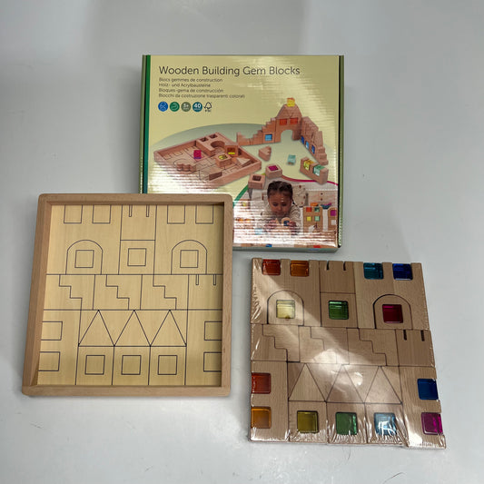 KAPLAN Wooden Gem Blocks For Motor Skills, Sensory & Coordination Multicolor