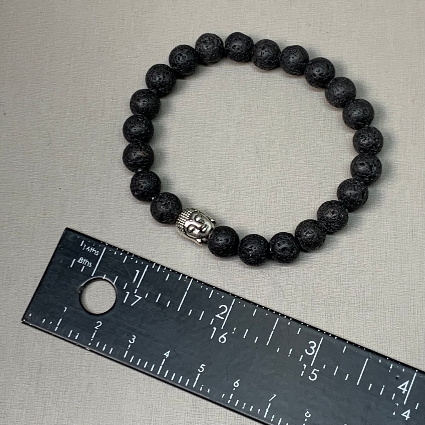 BEST WHOLESALE (12 PACK) Beaded Matte Black Crystal Bracelets 3" Silver Head New