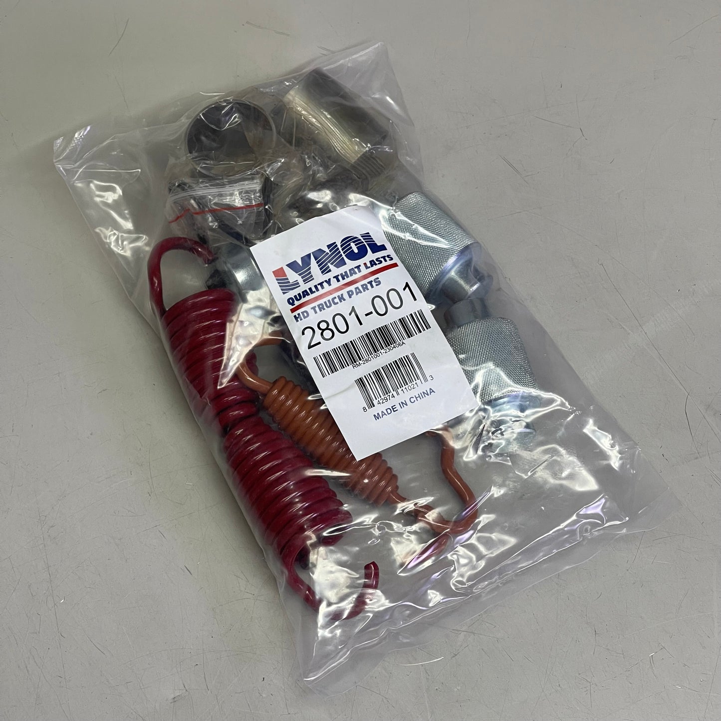 LYNOL Truck HD Air Brake Hardware Kit Steel & Red 2801-001