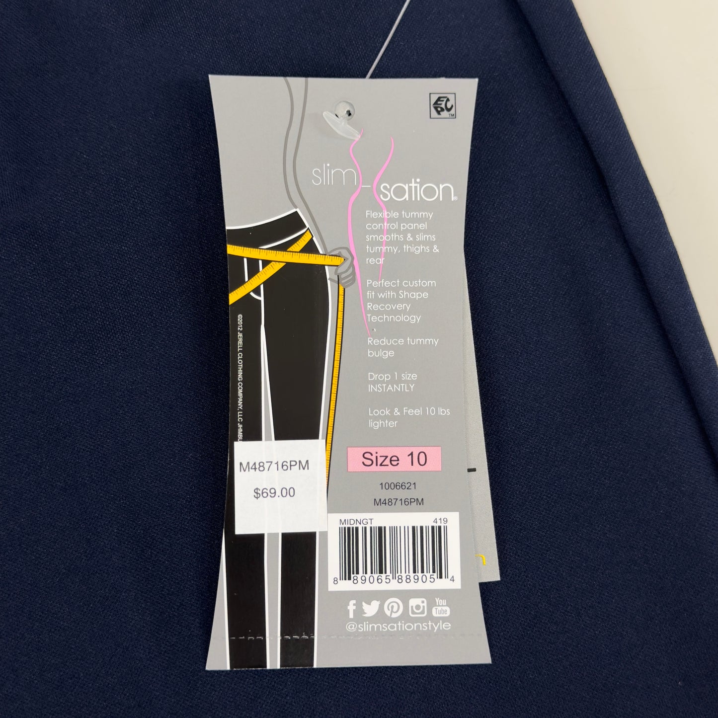 MULTIPLES Ankle Pants Petite Women's Sz 10 Midnight M48716PM