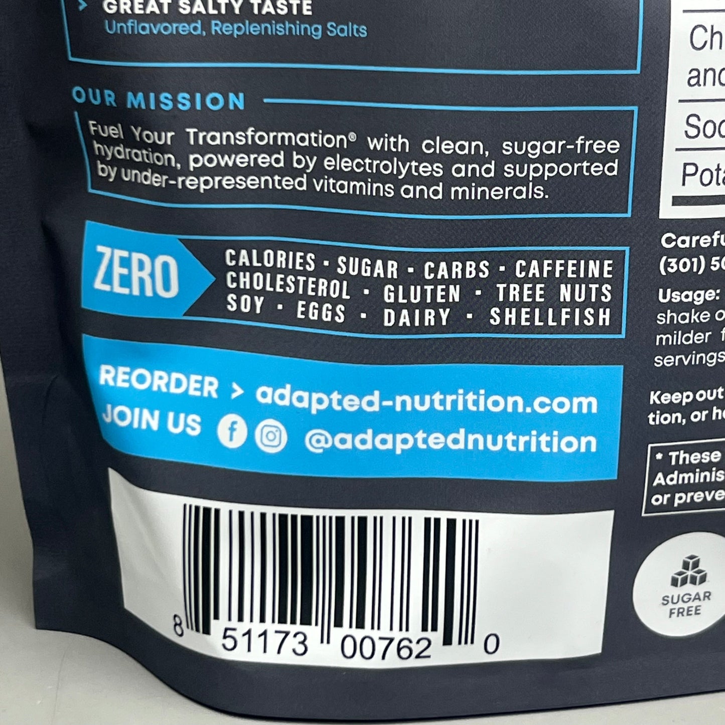 ZA@ KETO S1000 (30 PACK) Electrolytes Powder Packets Unflavored Salts 07/25 C