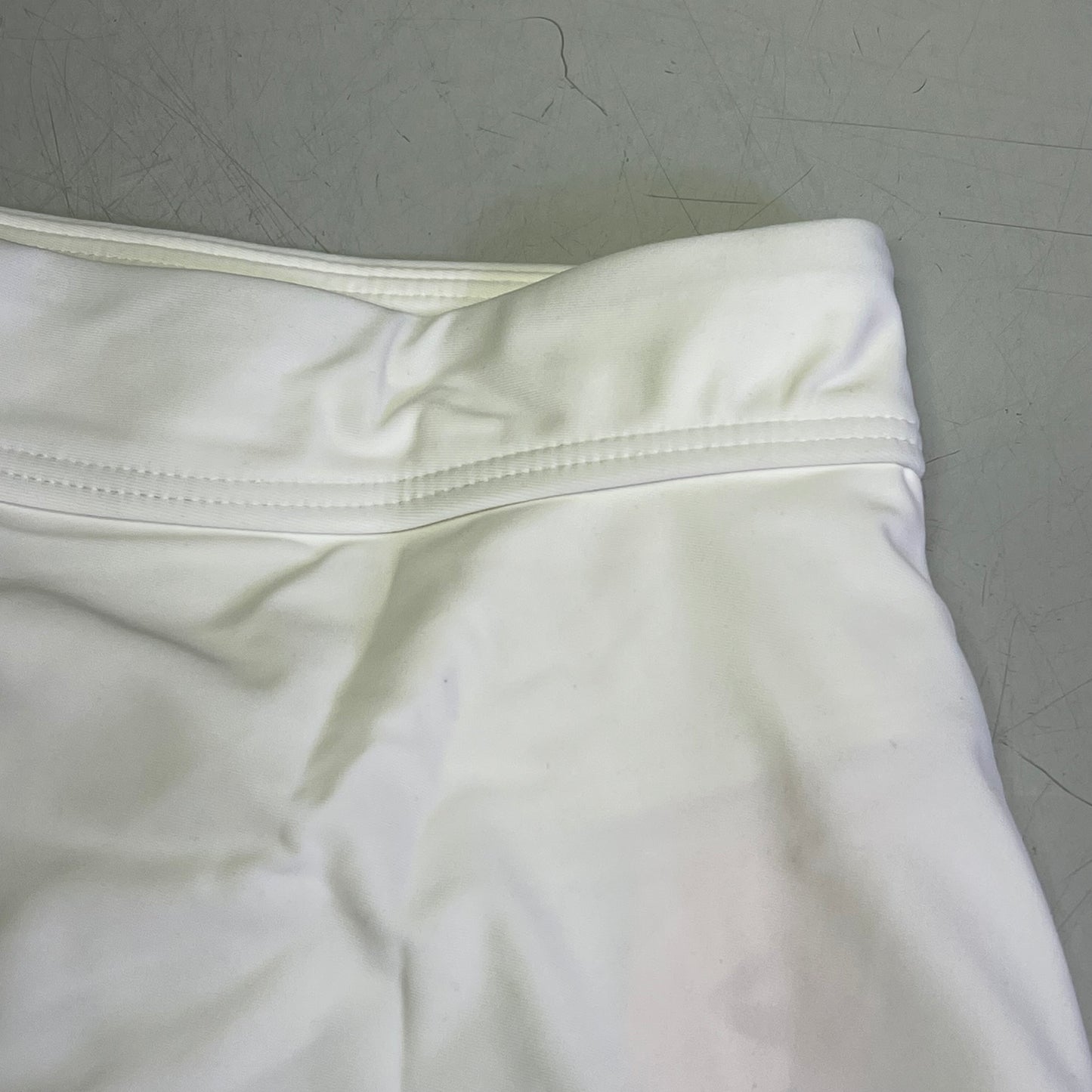 CHARMO High Waisted Swim Bottom Skirt W/ Built-in Briefs Women's Sz L White