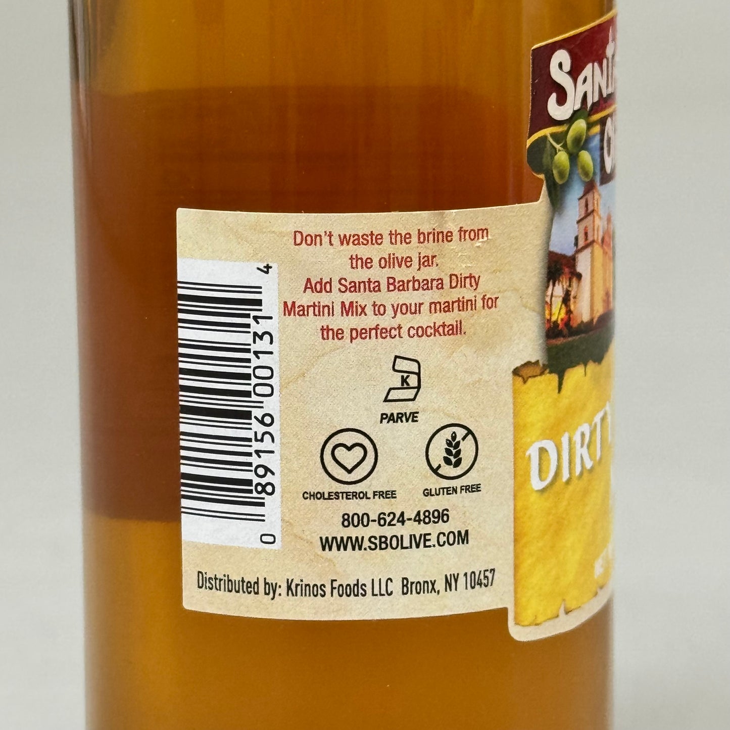 SANTA BARBARA OLIVE CO (12 Pack) Dirty Martini Mix 375ML Yellow BB 01/27 55-200-29