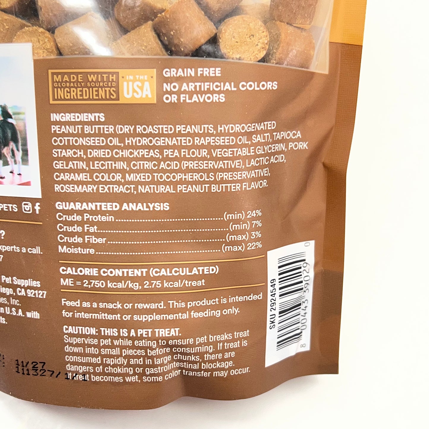ZA@ WHOLE HEARTED (3 PACK) Tender Tidbits Training Treats Peanut Butter Recipe 6oz BB 11/27