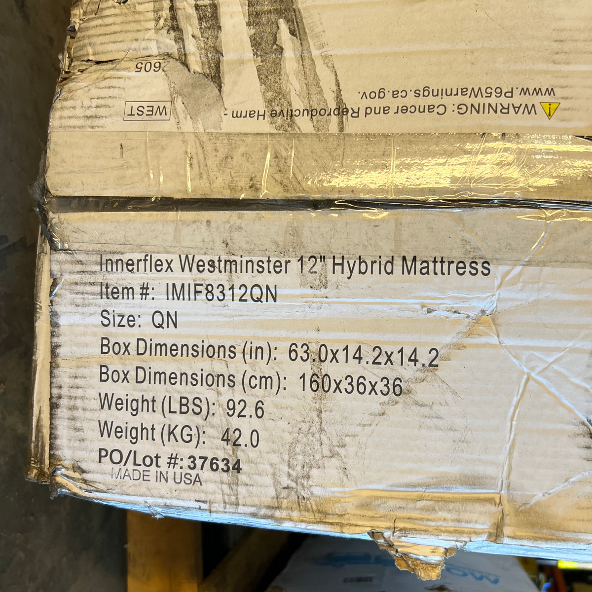 NAUTICA HOME 12" Hybrid Mattress - White IMIF8312QN (New Other, Distressed Box)