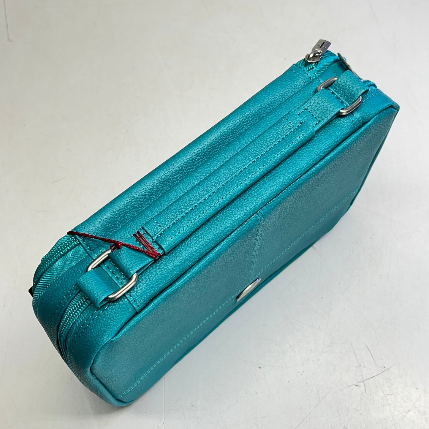CHRISTIAN ART GIFTS Two-fold Faux Leather Organizer Bible Cover 7"x10" Blue