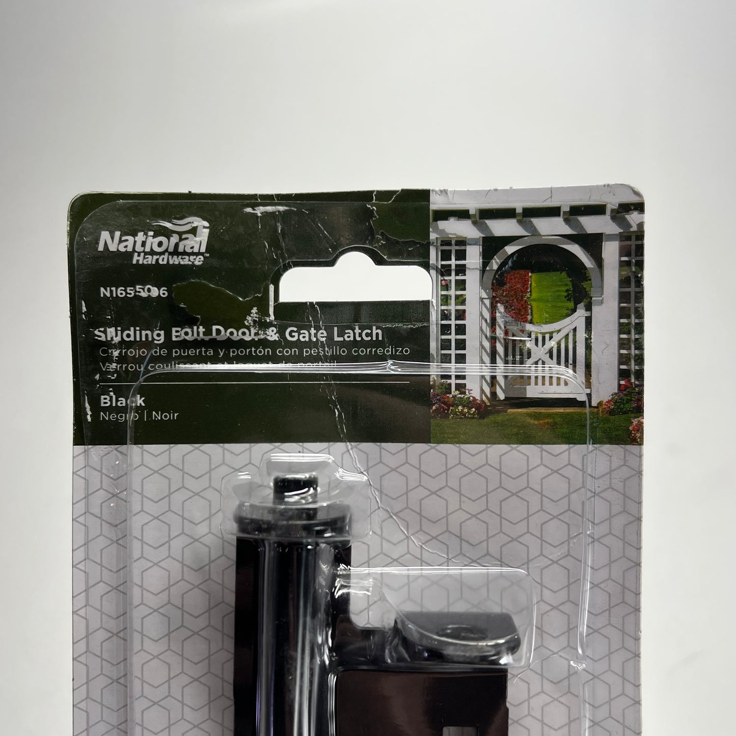NATIONAL HARDWARE (2 PACK) Sliding Bolt Door & Gate Latch Black N165-506