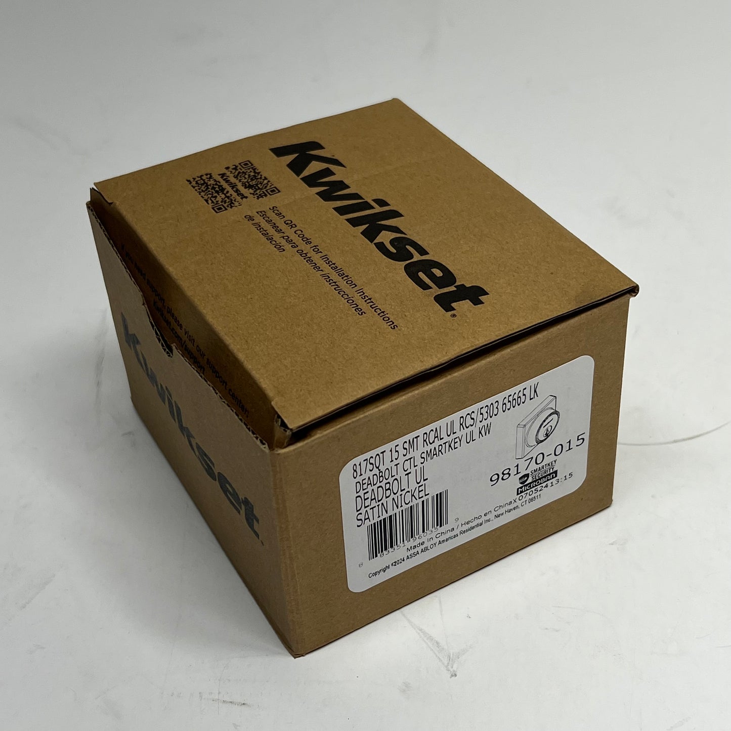KWIKSET 817 Series Key Control Deadbolt Smartkey Security Satin Nickel 98170-015