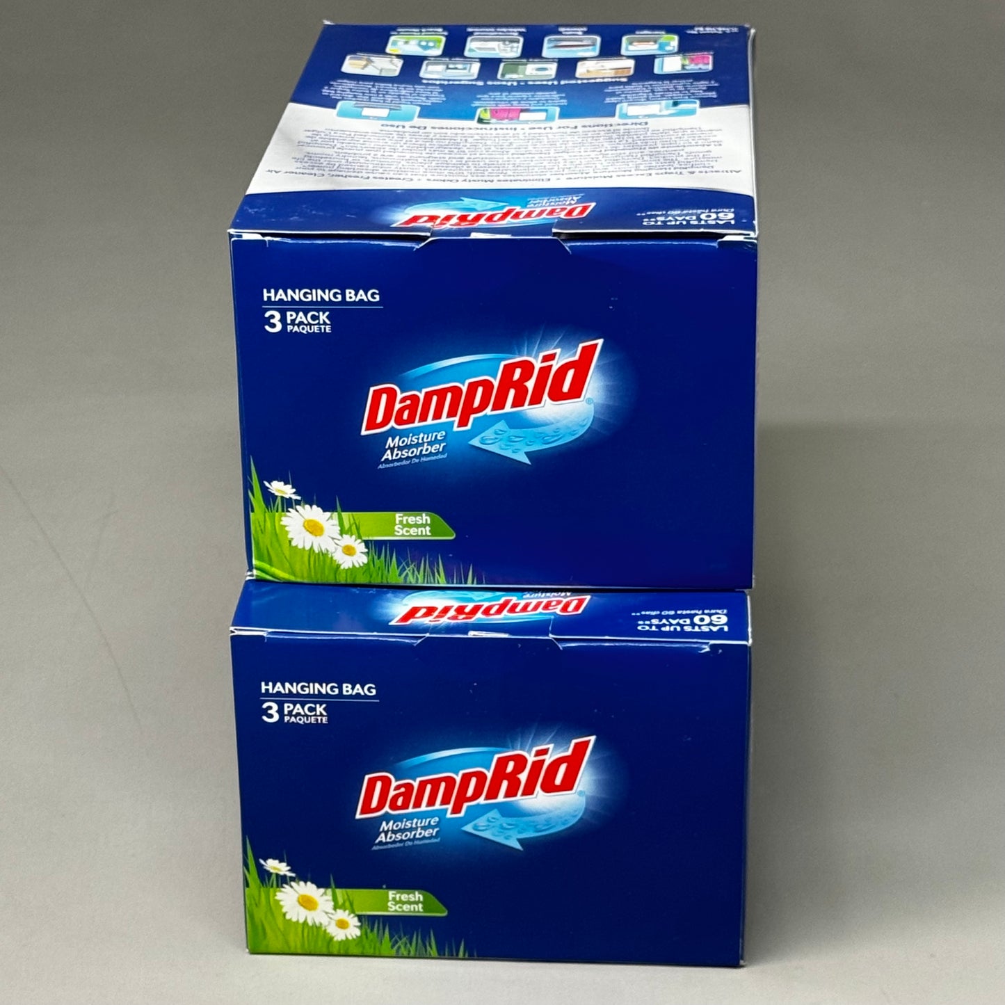 DAMPRID (2 BOXES, 6 BAGS TOTAL) Fresh Scent Moisture Absorber 15.4 oz S3345MM