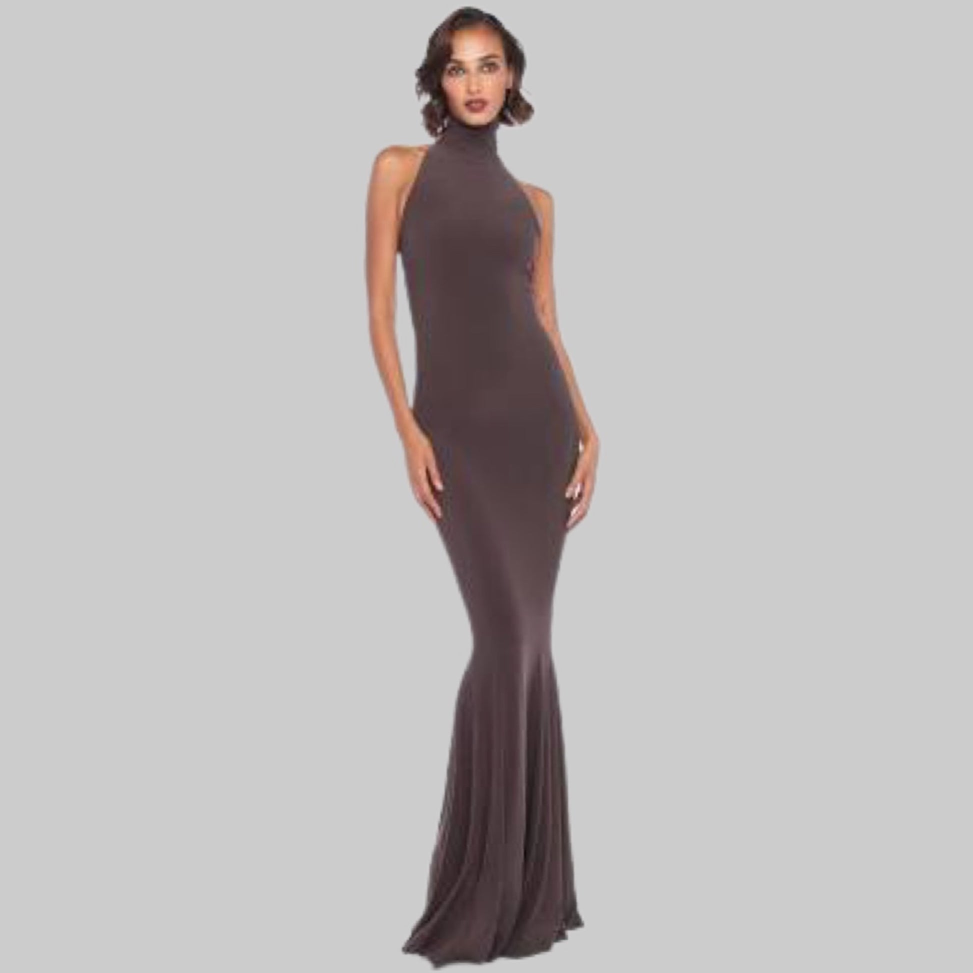 NORMA KAMALI Halter Turtle Fishtail Gown 4-Way Stretch Womens Sz M/38 – PayWut NORMA KAMALI Halter Turtle Fishtail Gown 4-Way Stretch Womens Sz M/38 – PayWut