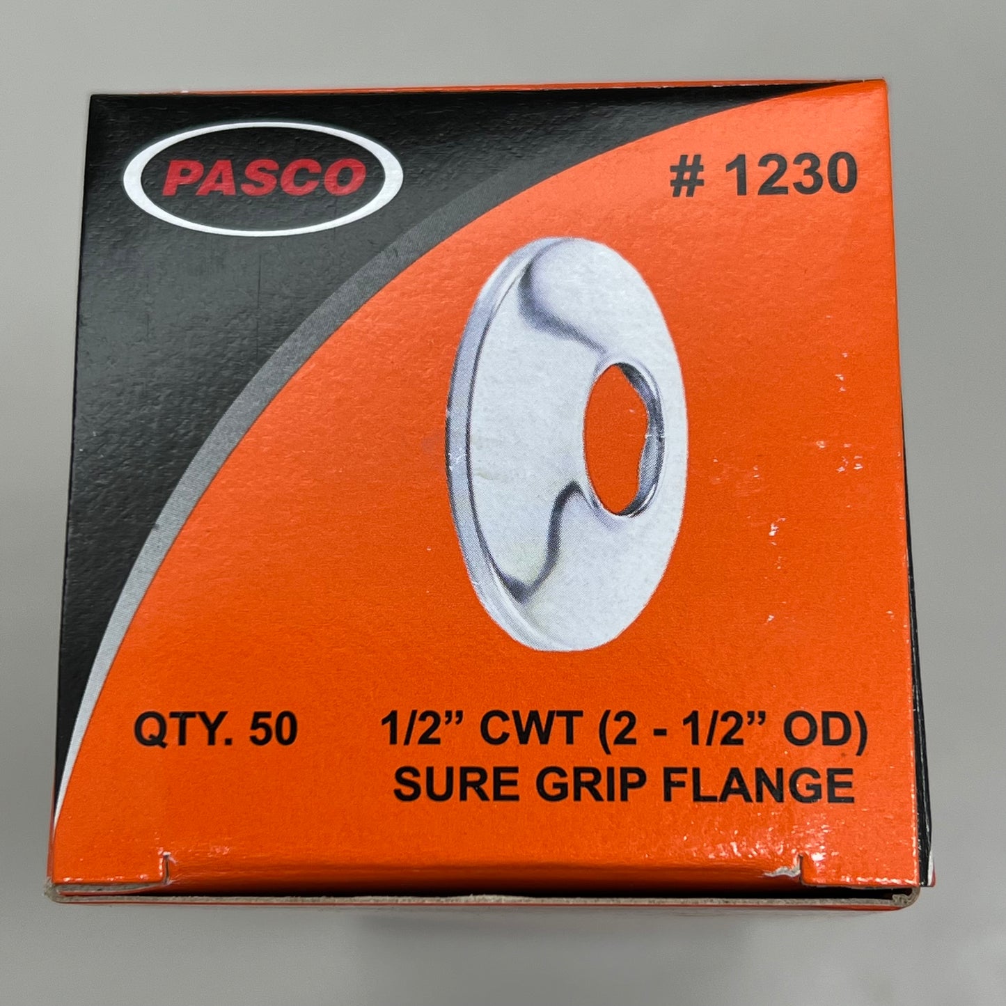 PASCO (2 PACK) Polish Chrome Steel Sure Grip Flange 1/2" CWT 2-1/2" OD 50pk 1230