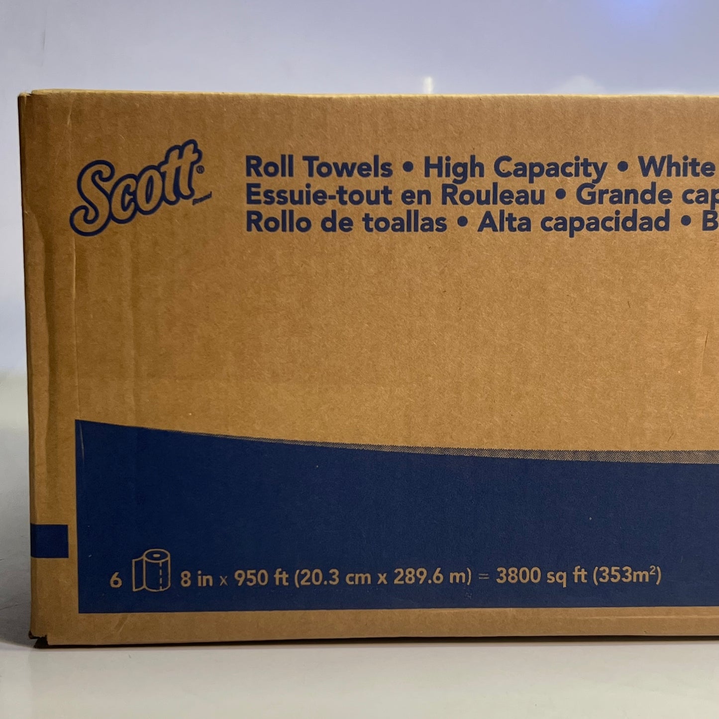 SCOTT (6 Rolls) High-Capacity Hard Roll Towels for Purple Core Dispensers Sz 8" x 95 ft. 02001