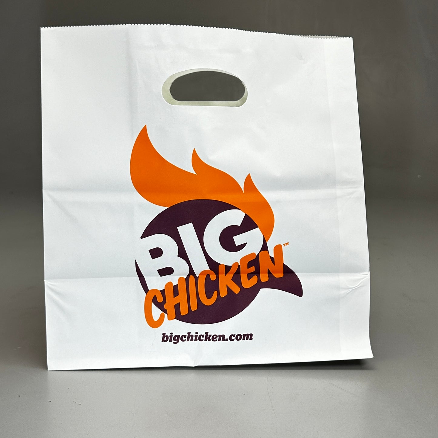 BIG CHICKEN Shopping Bags 11" x 6" x 11" White