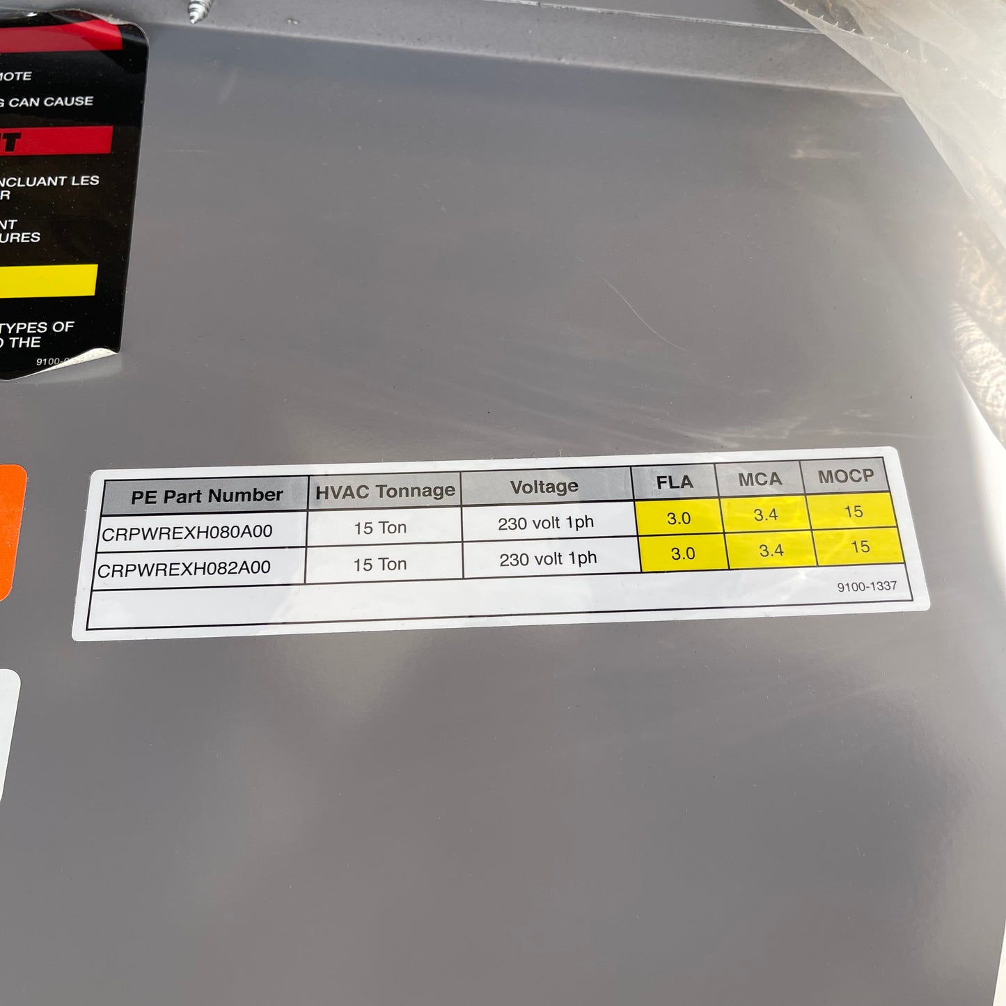 ZA@ CARRIER Power Exhaust Fan Unit CRPWREXH082A00 (New Other)